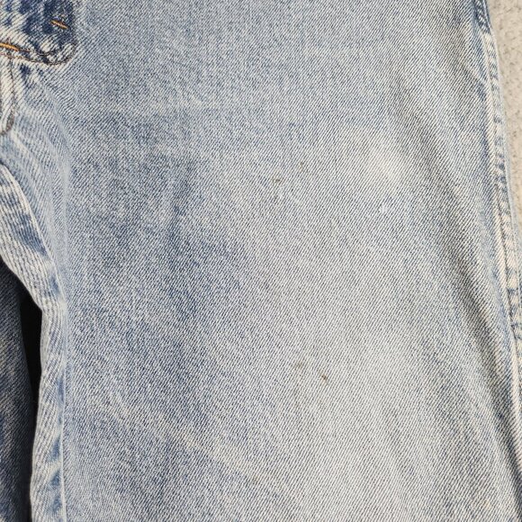 Mens 36x34 Blue Denim Workwear Jeans Wrangler Rustler Classic Stonewashed Pants - Picture 13 of 16